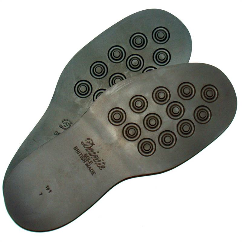 Dainite såler og heler. Sort/Mørkebrun/Brick