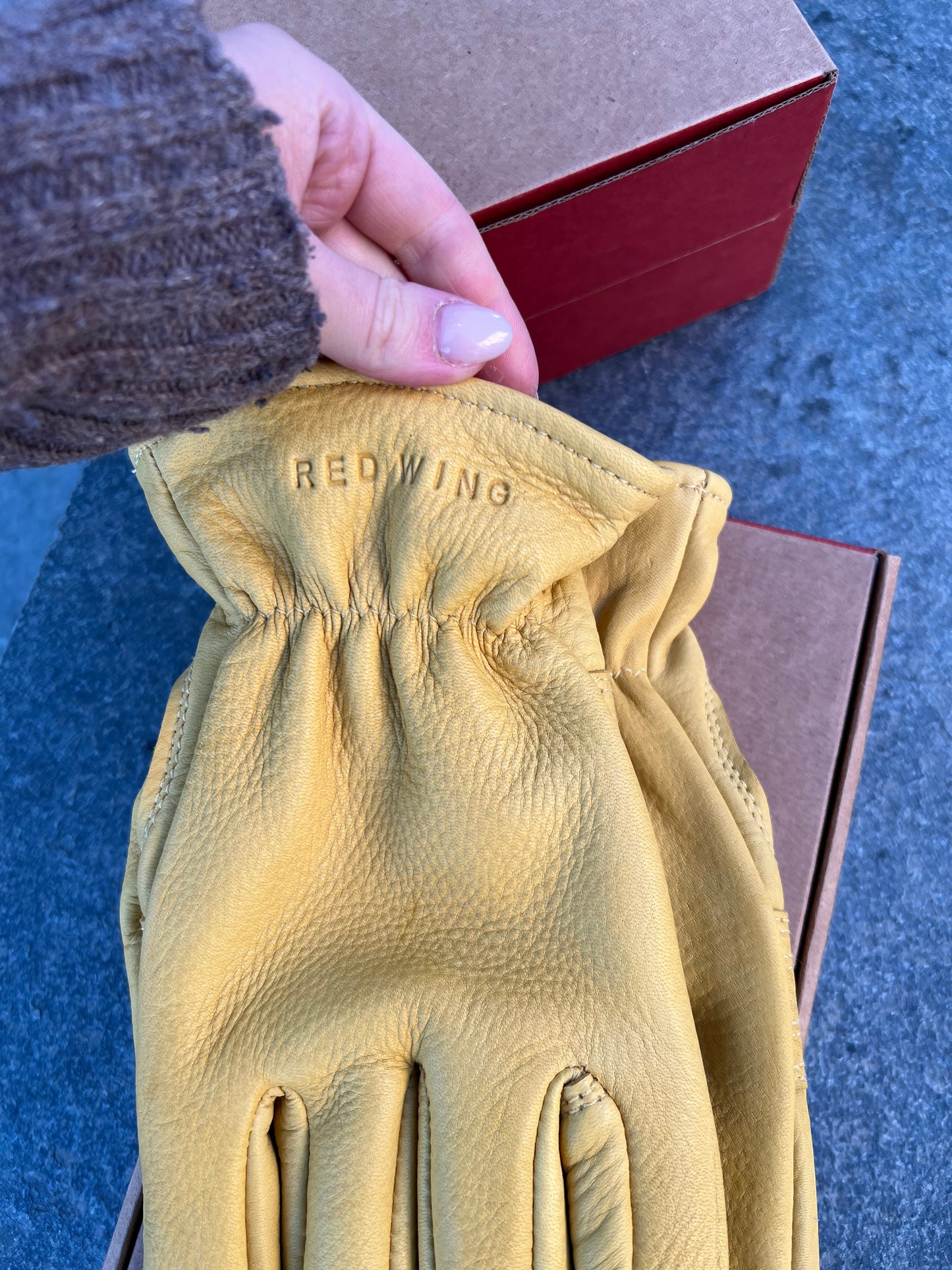 Red Wing Hansker i Buckskin fóret #95237