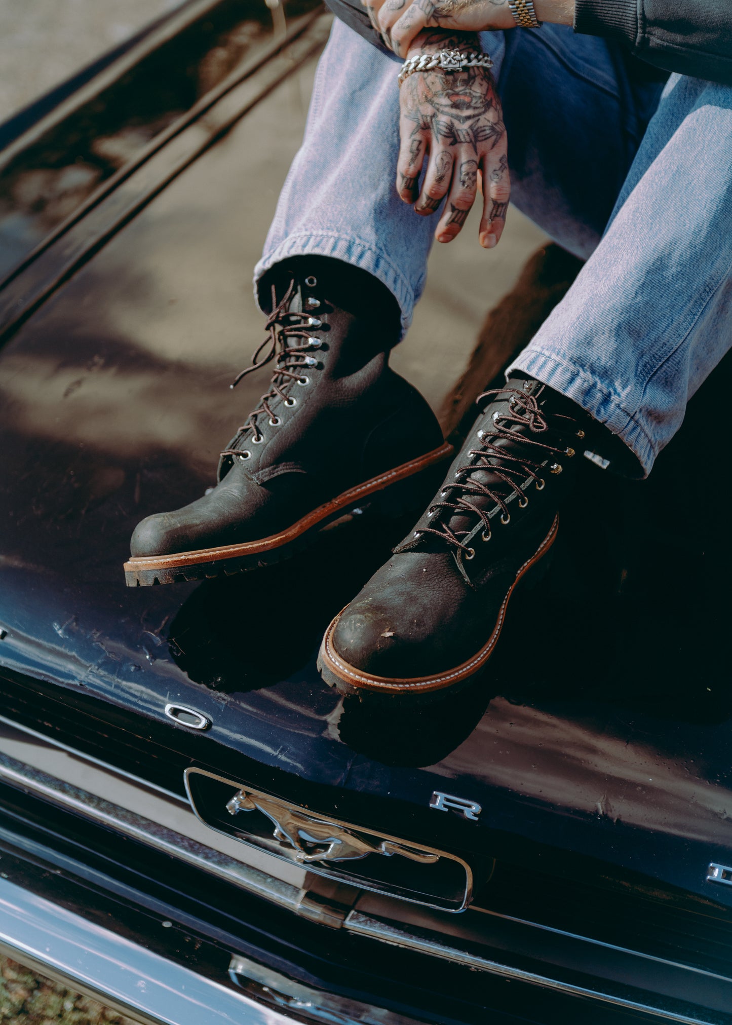 Red Wing Shoes Logger 4501 Black Oil Slick Vibram TC4+