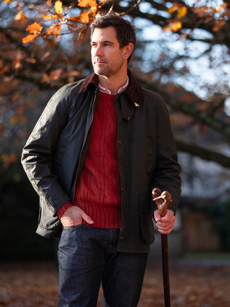 John Partridge Landowner Wax Walking Jacket - Sage