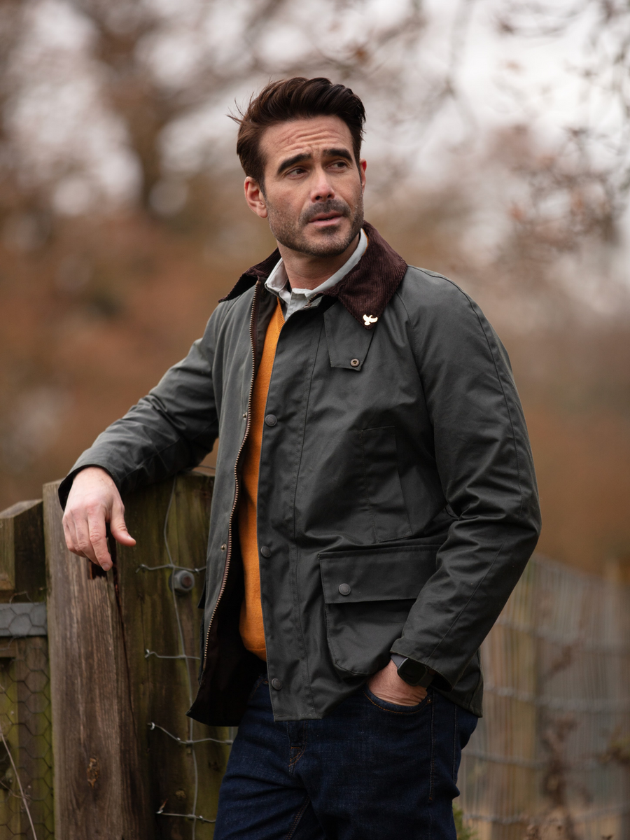 John Partridge Landowner Wax Walking Jacket - Sage
