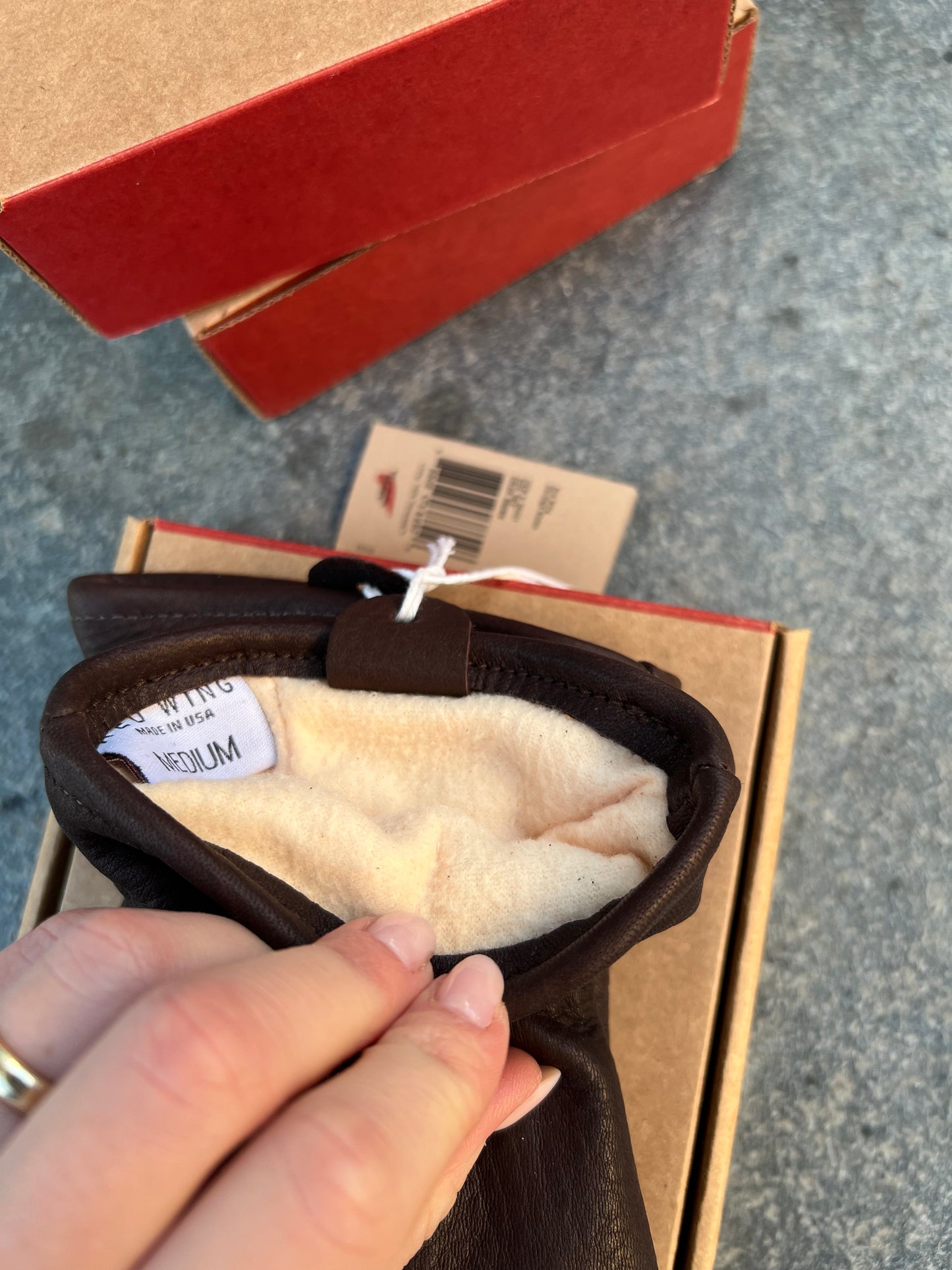 Red Wing Hansker i Buckskin fóret #95231