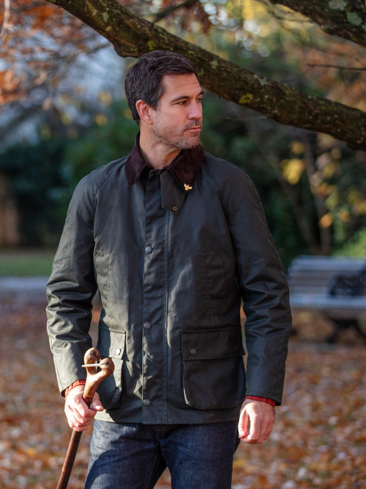 John Partridge Landowner Wax Walking Jacket - Sage