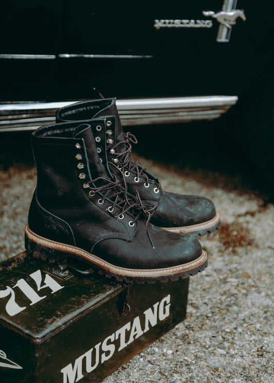Red Wing Shoes Logger 4501 Black Oil Slick Vibram TC4+