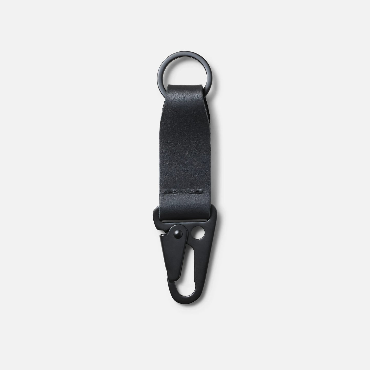 95076 Leather Keychain in Black Revival Leather
