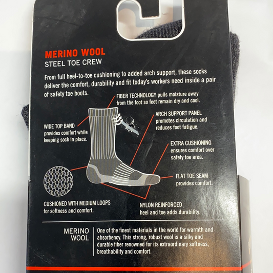 #97286 Merino Wool Safety Steel Toe Crew
