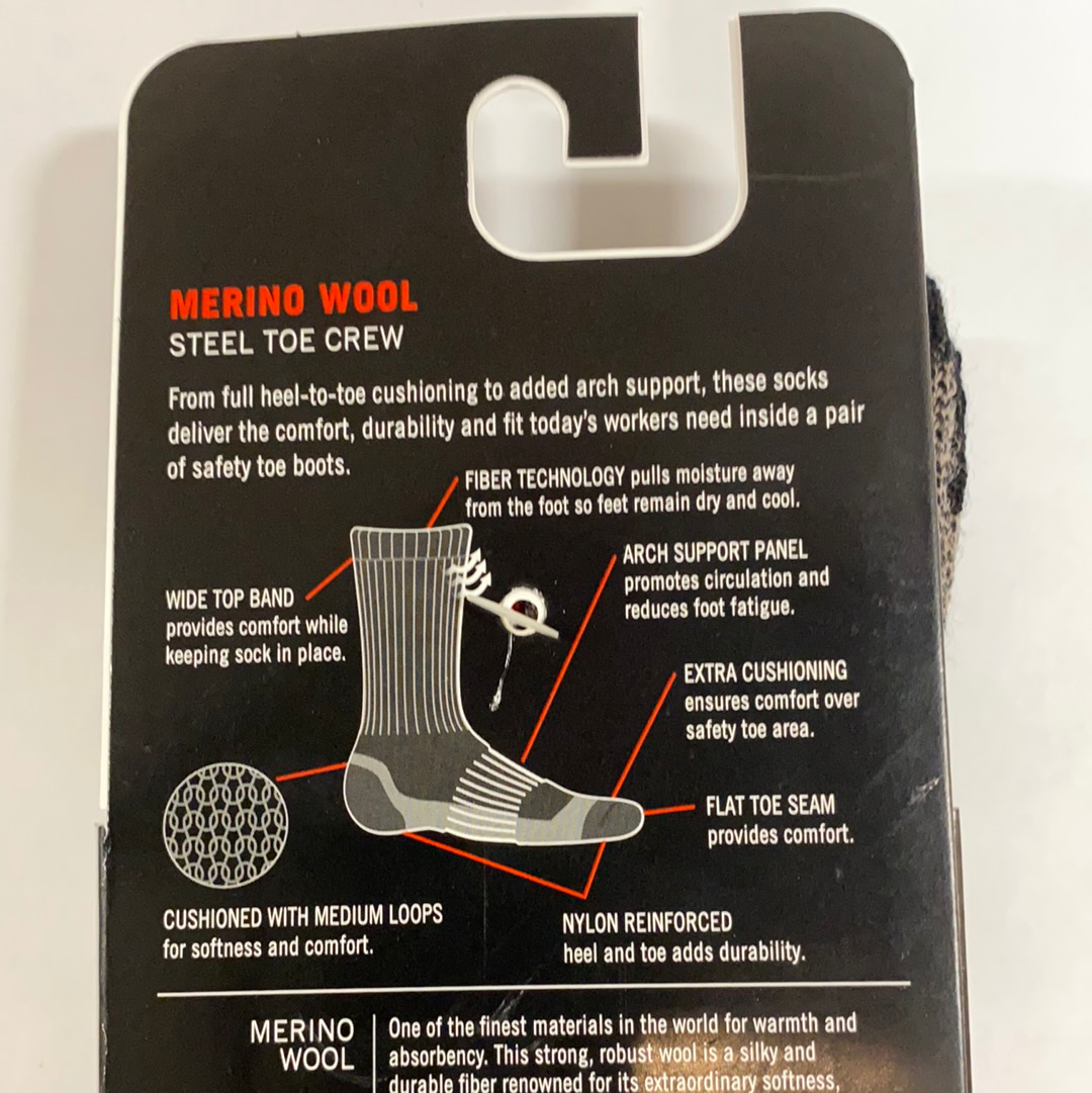 #97287 Merino Wool Safety Steel Toe Crew